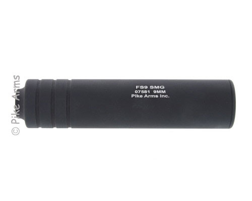 9MM SMG FAKE SUPPRESSOR (DISPLAY SILENCER) - THREADED 1/2x28 - Pike Arms In...